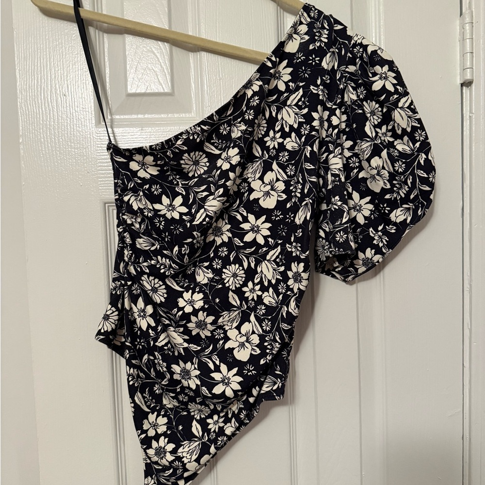 Free People Floral One Shoulder Bodysuit